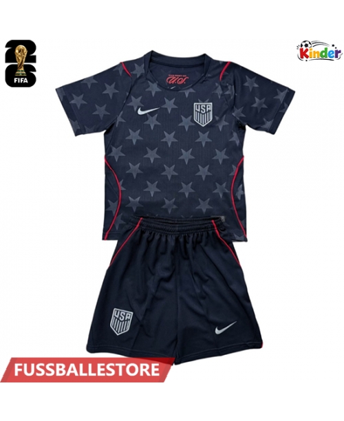 Günstige Vereinigte Staaten Christian Pulisic #10 Auswärts Trikotsatzt Kinder WM 2026 Kurzarm (+ Kurze Hosen)